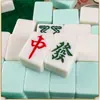 Atacado Peças de Mahjong Domésticas Produto Esfregado à Mão Tamanho Grande Mahjong de Sichuan Flor de Seda Caixa de Liga de Alumínio China Não