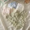 "Cream Girl" [Calcinha Máscara de Bunda] Roupa Íntima de Seda Gelo Meninas Primavera e Verão Sólida Cintura Secagem Rápida Renda