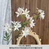 Orquídea Artificial de Rama Larga de 7 Ramas Prop para Fotografía de Hogar y Hotel Flor de Llama Flor Artificial Decoración de Arreglo de Pasillo de Boda