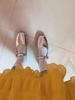 Populares Zapatos de Cuero Mary Jane para Mujer, Zapatos Planos Plateados Estilo Chanel, Modelo Primavera 2026, Zapatos de Boca Baja con Correa Única para Mujer