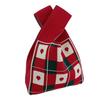 Regalo de Acompañamiento para Boda de Año Nuevo Bolso Tejido Rojo Festivo Bolso de Mano para Boda Bolsa Portátil para Dulces Boda Feliz