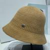 Sombrero de pescador de punto sencillo de estilo japonés para mujer, de primavera y otoño, informal, combinable, con visera pequeña, para lavabo, parasol