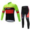 JIEPOLLY roupa de ciclismo traje de manga comprida almofada de silicone bicicleta masculina e feminina secagem rápida roupas para atividades ao ar livre