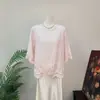 Zhi Li Nueva Camiseta Básica de Manga Corta Jacquard Hueco Estilo Chino Mariposa 2026 Nuevo Top Nacional de Verano con Cuello Redondo para Mujer