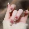 Laço Lantejoulas Adesivo Nail Art Usando Adesivo Nail Art Peças Nail Art Vento Desejo Puro Peças Nail Art Removíveis Longo Francês Diamante Quebrado