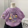 Camiseta de Algodón Puro para Niños y Niñas Verano Nuevo Estilo 2026 Estilo Coreano Infantil Camiseta de Manga Corta Estrellada Top de Verano