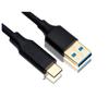 Cable de carga usb3.0 a tipo-c negro, datos, carga rápida, línea 5G, USB 3.0 a tipo c3.1