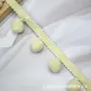 Fornecimento Direto da Fábrica Pompons Grandes de Canto Reto de 2,0 cm para Roupas, Decoração de Têxteis para Casa, Almofada de Sofá, Caminho de Mesa, Acessórios de Toalha de Mesa