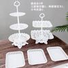 Decoração de aniversário decoração de sobremesa decoração de mesa de casamento prateleira de exibição de mesa de frutas europeia de plástico bolo bandeja snack rack