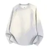 Estilo Nuevo Primavera y Otoño 2026 Deportivo Casual Fitness Color Sólido Doble Hombro Línea Espacial Base de Algodón Manga Larga Color Sólido Top