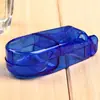 Cortador de pastillas, divisor de pastillas transparente, organizador de pastillas portátil, pastillero pequeño para llevar