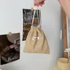 Bolsa de Almacenamiento con Cordón de 32 Etiquetas Tejidas de Gran Capacidad Portátil Color Sólido 33 Bolsa de Cosméticos para Mujer Portátil de Pana 1 Blanco Leche