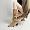 Primera temporada encuentro súper bonitas botas apiladas Maillard botas largas mujer petite botas largas punta fina adelgazantes botas de jinete