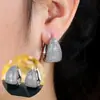 Pendientes de Lujo Ligero, Completamente de Circonita Diamantada con Diseño de Gota, Estilo de Nicho de Gama Alta, Elegantes y de Moda, Adecuados para Fiestas, el Trabajo y Citas, Pendientes Versátiles