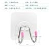 Colgador de pared de doble gancho de acero inoxidable, fuerte soporte de carga, adhesivo sin perforaciones, creativo, para cocina, baño, puerta.