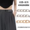 Saia Cintura Jeans Cós Ajuste Fivela Versátil Broche Alfinete Fivela de Cintura