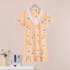 Pijamas para mujer, novedad de verano 2024, camisón de encaje de manga corta, largo medio, estilo coreano con dibujos animados, ropa informal para el hogar.