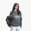 Suéter de Punto Jacquard Fair Isle Retro Bloque de Color Otoño Invierno Pulóver Hombres Mujeres Estilo Perezoso Holgado Casual Tendencia Temperamento Tejidos
