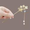 Borboleta Antiga Flor Tassel Pearl Hairpin Hanfu Cheongsam Pan Hairpin High-grade Retro Step Swing elegante hairpin