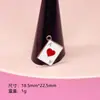 Cartas Clássicas de Poker Espadas Flor de Ameixa Coração Vermelho Quadrado Pingente de Óleo Liga Acessórios para Joias DIY Pulseira Brincos Pequeno Pingente