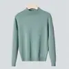 Suéter de malha de gola alta para primavera, outono e inverno para homens, camiseta básica de inverno preta, jaqueta top da moda espessa para homens