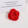 Elegante pasador para el cabello con aretes de acetato de flor de rosa rosa grande que combina con todo, parche femenino, material para accesorios de joyería DIY
