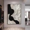 Pintura abstrata de textura cinza em preto e branco, pintura decorativa de varanda de alto nível, pintura de sala de estar, hotel, corredor, mural de corredor