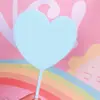 Copyright Decoración de Pastel para Hornear Forma de Corazón Bronceado feliz cumpleaños Tarjeta de Decoración de Pastel Acrílica