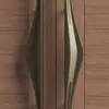 Manija de Puerta de Vidrio Minimalista de Hotel de Alta Gama Manija de Puerta Corredera Doble de Caja de Hotel de Lujo Placa de Aluminio Tallada Pasamanos