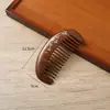 Peine de Sándalo Negro Dorado Pintado Arte de Laca Hecho a Mano Peine de Madera Cabello Suave Peine de Madera Especial para Mujeres con Logo Grabado Regalo