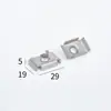 Accesorios de Montaje de Estantería Tubo Cuadrado Hierro Tapón Interior Soldadura Tuerca Embebida Conector de Muebles Extraíble Tapón Interior de Hierro Diente