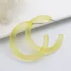 Novos Brincos de Argola Simples em Acrílico em Forma de C Lisos Verão Pequenos Frescos Cor de Doce Populares Geométricos Redondos Joias de Orelha