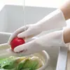 Guantes de Lavar Platos con Cepillo para Dedos Limpieza del Hogar Impermeables Antideslizantes Limpieza de Cocina Silicona Guantes de Goma para Lavar Ropa