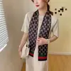 Bufanda nueva para mujer coreana, impresión a doble cara, bufanda larga de seda, cuatro estaciones, regalos de comercio exterior, bufanda de doble cara al por mayor