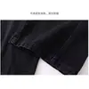 Jeans de pierna ancha con dobladillo curvo azul claro transfronterizos para hombre, nuevo estilo de primavera, estilo americano de cintura alta, rectos holgados, adelgazantes, tipo guadaña