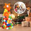 Bola de Peluche Colorida Poliéster Pompones Hechos a Mano Bola de Peluche Navideña Muñeco para Árbol de Navidad Paquete de Materiales Hechos a Mano para Bricolaje Accesorios