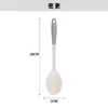 Juego de utensilios de cocina de silicona bicolor gris y blanco personalizado de 12 piezas, estilo japonés fresco, resistente a altas temperaturas, espátula de silicona antiadherente para cocinar