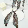 Novos Acessórios de Lenço de Seda com Estampa de Leopardo e Padrão Paisley Estilo Coreano, Colar, Bolsa, Materiais de Decoração para Calças DIY Atacado