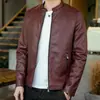 Comercio exterior transfronterizo otoño e invierno nuevo casual motocicleta chaqueta de cuero para motocicleta guapo abrigo para hombre cuero pu para hombre