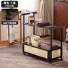Carrito Móvil Retro, Mesa Lateral para Sofá de Sala de Estar, Mesa de Café Pequeña Multifuncional, Estante de Almacenamiento Simple, Mesa de Esquina, Mesa Lateral Pequeña