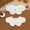 Distribuidor de Baberos Impermeables de Doble Cara de Algodón Puro Tamaño Bebé para Lactantes y Niños Pequeños, Baberos con Forma de Pétalo para Niñas y Niños