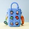 Bolsa de Silicona con Cremallera de Agujeros Bolso de Mano de Verano para la Arena Bolso de Agujeros Colorido Bolso de Playa DIY Bolso de Gelatina
