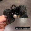 Pinza para el Cabello Pequeña con Lazo Perlas y Pedrería para Mujer Runaway Princess Nuevo Estilo Celebridad de Internet Pinza Lateral para Flequillo con Forma de Ocho para Mujer
