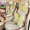 Soporte Cruzado para Cabeza y Cintura de Coche con Lazo Creativo, Nuevo Producto Transfronterizo, Cojín de Asiento de Coche, Almohada para el Cuello, Cojín de Felpa para Soporte Lumbar de Coche