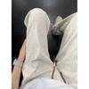 Calça de Sarja Espinha de Peixe Retro Americana Masculina Outono Vintage Calça de Moletom de Cintura Alta Calça Casual Reta Solta
