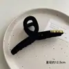 Presilha de cabelo garra para primavera e verão, grampo de cabelo feminino, estilo coreano, novo modelo 2026, preto, elegante, adiciona volume, presilha tubarão extragrande
