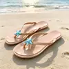 Chinelos de praia com estrela-do-mar para mulheres, sandálias casuais de cristal, chinelos de banheiro antiderrapantes de sola macia, estilo ins