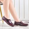Zapatos de Agua Bajos para Hombre, Zapatos de Goma Antideslizantes de Caña Baja para Cocina, Botas de Lluvia, PVC Impermeable con Diseño Floral para Hombres y Mujeres