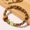 Jingdong joyería sándalo verde bambú Jade cuentas de la suerte anillo de correr pulsera estilo étnico vintage joyería para hombres y mujeres venta al por mayor