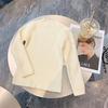 [En Stock] 2025 Nuevas Camisetas Interiores de Otoño e Invierno para Niños y Niñas, Tops de Punto, Chaquetas para Niños Talla Mediana y Grande, Conjuntos de Invierno